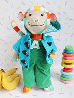 Load image into Gallery viewer, Archie: Monkey sewing pattern
