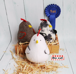 Load image into Gallery viewer, Chicken caddy: chicken pincushion softie
