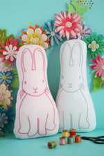 Load image into Gallery viewer, Jingle Bunny: embroidered bunny sewing pattern
