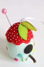 Load image into Gallery viewer, birdhouse shaped pincushion sewing pattern
