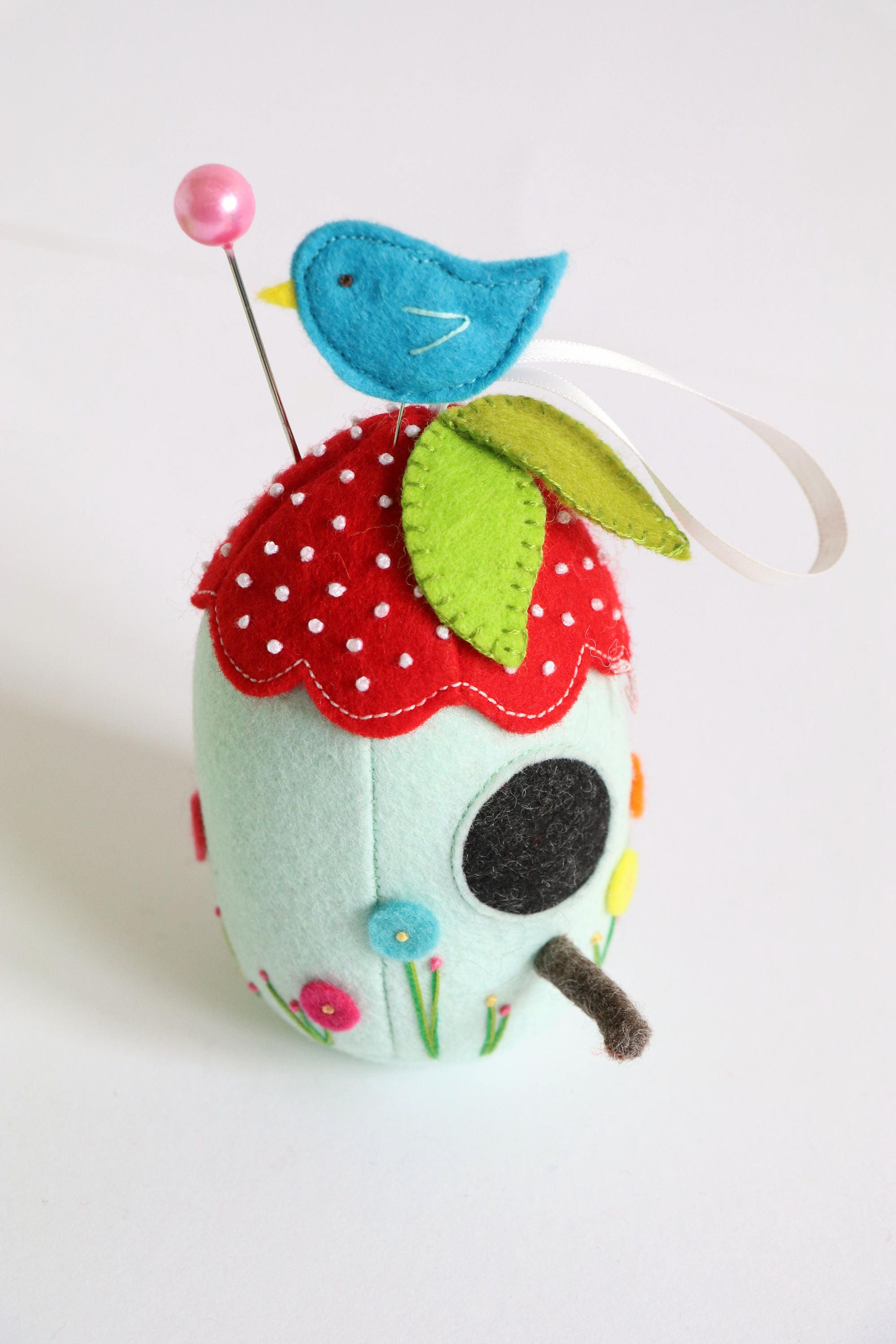 felt birdhouse decoration