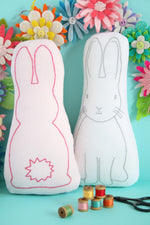 Load image into Gallery viewer, Jingle Bunny: embroidered bunny sewing pattern
