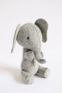 E is for elephant: Hand sewn elephant sewing pattern