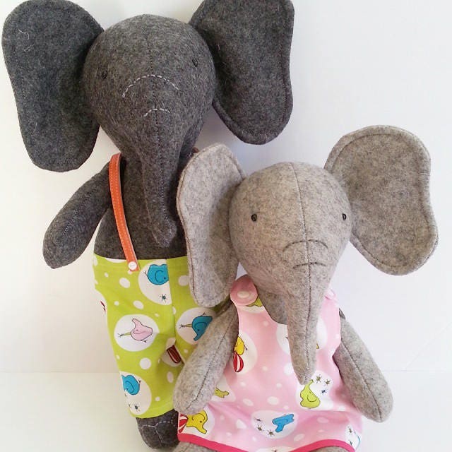 Elephant sewing pattern by Jodie Carleton of Ric Rac