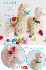 Load image into Gallery viewer, Tassel &amp; Pom: LLama Alpaca sewing pattern
