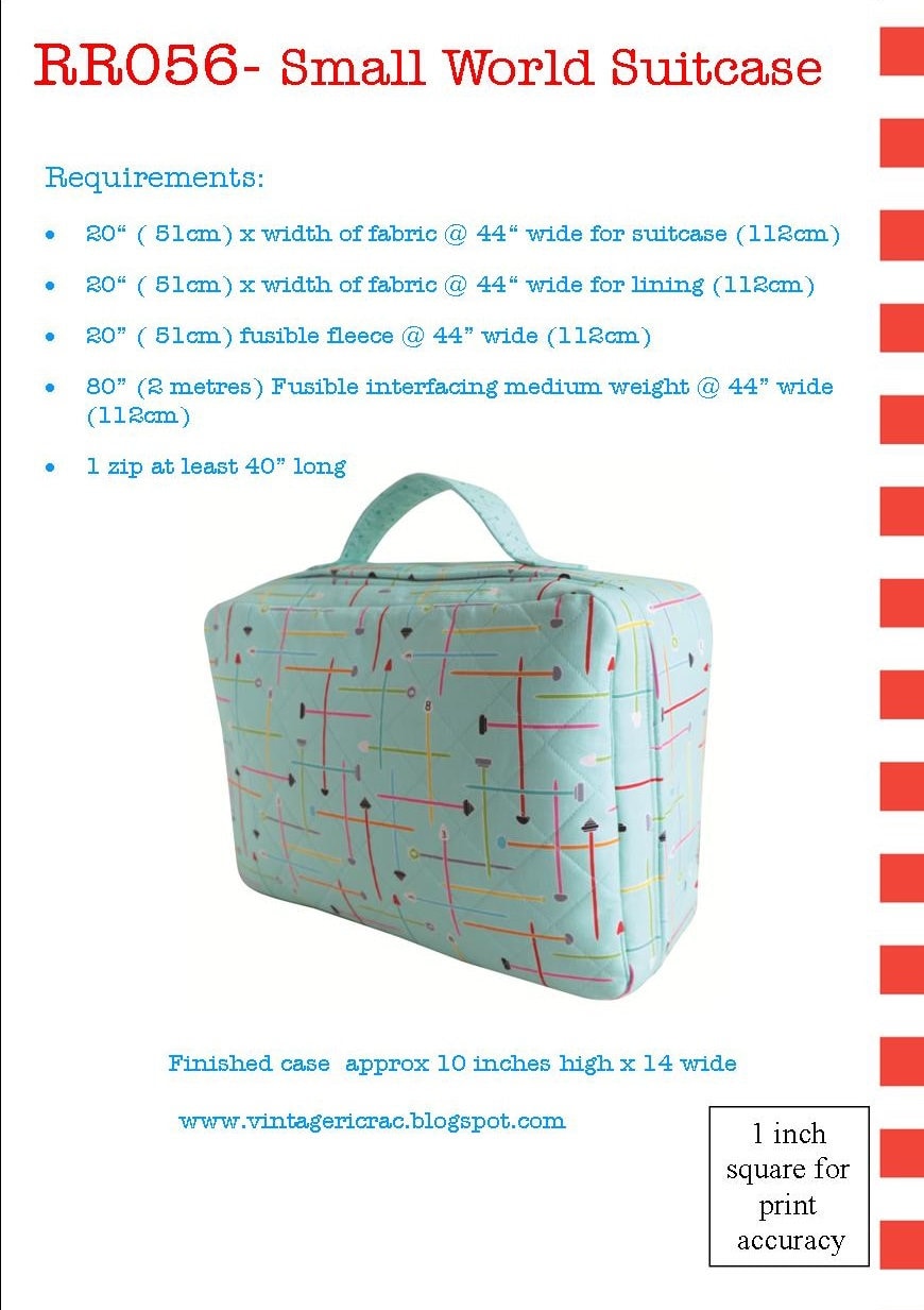 Small World Suitcase: Suitcase sewing pattern