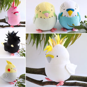 Flock: Cockatoo, Budgie, Galah sewing pattern and more