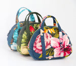 Load image into Gallery viewer, three floral mini bowling bags
