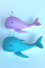 Load image into Gallery viewer, Pin Whale: whale pincushion sewing pattern
