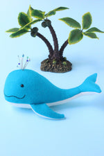 Load image into Gallery viewer, Pin Whale: whale pincushion sewing pattern
