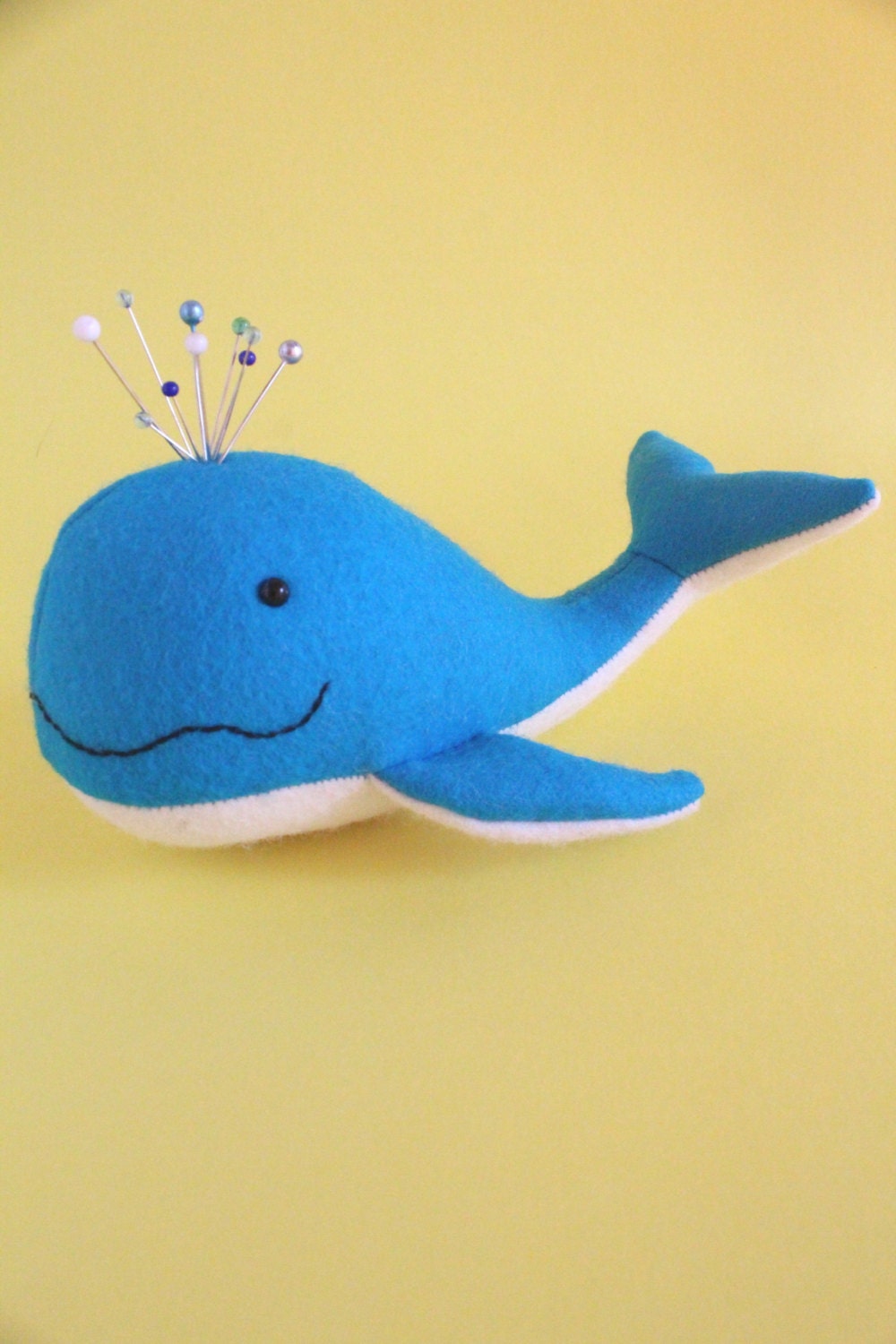 Pin Whale: whale pincushion sewing pattern