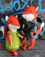 Load image into Gallery viewer, Ginger and Blue: Fox sewing pattern
