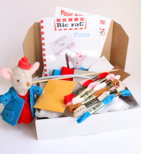 Flora the feminist mouse full sewing kit